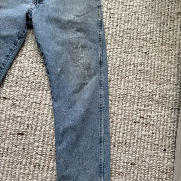 Vintage | Wrangler Distressed Straight-Leg Jeans - Picture 3 of 8